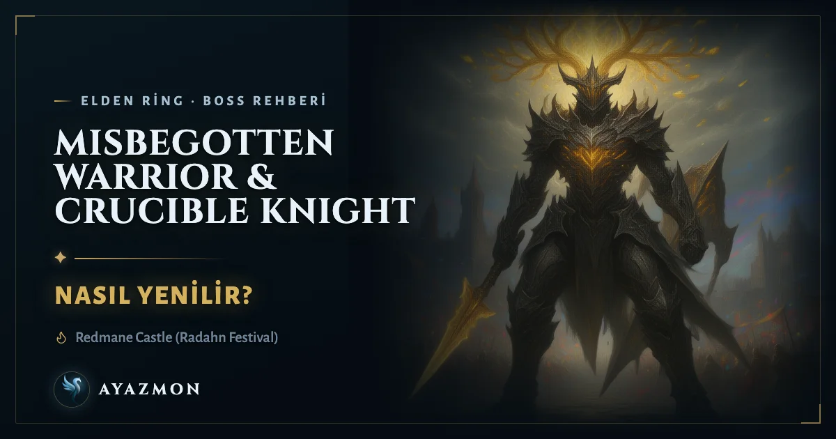 Misbegotten Warrior & Crucible Knight boss savaşı